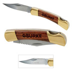 Small Rosewood Pocket Knife - Gold