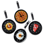 Frying Pan Clock W/ Stock Graphic