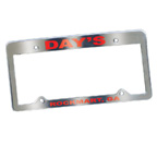 Chrome Faced Plastic License Plate Frame