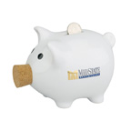 Ceramic Piggy Bank with Cork Nose