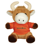 6 Inch Plush Brave Bull With Shirt