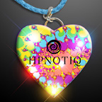 FLASHING TIE DYE HEART NECKLACE