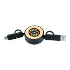 FSC Bamboo Retractable 5 in 1 Charging Cable