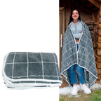 Plaid Recycled Sherpa Blanket