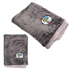 Sherpa Fleece Embroidered Emblem Blanket